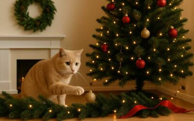 A Veterinarian’s Guide to Pet-Proofing Christmas Trees, Garlands, Wreaths, and Holiday Lights
